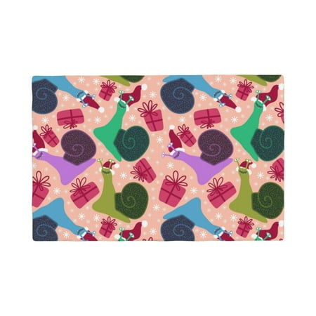 

Placemats Set of 4 Snails Place mats for Dining Table Indoor/Outdoor Cute Heat Resistant Washable Table Mats(18 x 12 )