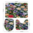 thumbnail image 3 of Floral Colorful Flower Bathroom Mats Set 3-piece Bath Mats , Floor Rug Decorations for Kitchen Bathroom Bedroom, 3 of 7