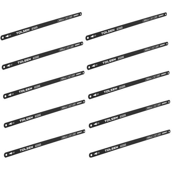 Tolsen 10pk 24TPI Carbon Steel Hacksaw Blades 30061