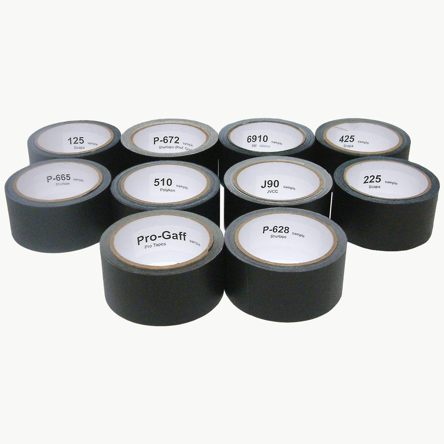 FindTape Gaffers Tape Challenge Pack: 2 in. (48mm actual) x 30 ft. (Black) 10 rolls [10 rolls/pack]