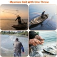thumbnail image 3 of 8ft Radius Saltwater Fishing Cast Net Heavy Duty Sinkers Throw Net with Chain Sinker Bottom Spread, 3 of 7