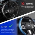 thumbnail image 5 of Steering Cover Car Carbon Fiber Leather Steering Wheel Grip Cover(Blue), 5 of 12