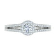 thumbnail image 3 of 5/8 Carat Diamond Halo Ring in 14K White Gold - IGI Certified (Ring Size 9) (I1-I2 Clarity), 3 of 5