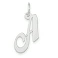 thumbnail image 1 of 14k White Gold Small Fancy Script Initial A Charm, 1 of 3