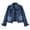 Dark Blue-A, variant on Women's Denim Cotton Button Closed Long Sleeve Solid Color Jacket With Pockets