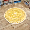 thumbnail image 3 of Teppich Homes Handmade 5x5 Wool Rug - Soft Yellow Tufted Area Carpet for Bedroom and Living Room Decor, 3 of 7
