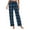 Blue, variant on Womens Casual Comfortable Plaid Prints Pajamas Wide Leg Pants Long Yoga Pants Women'S Casual Pants Xxl