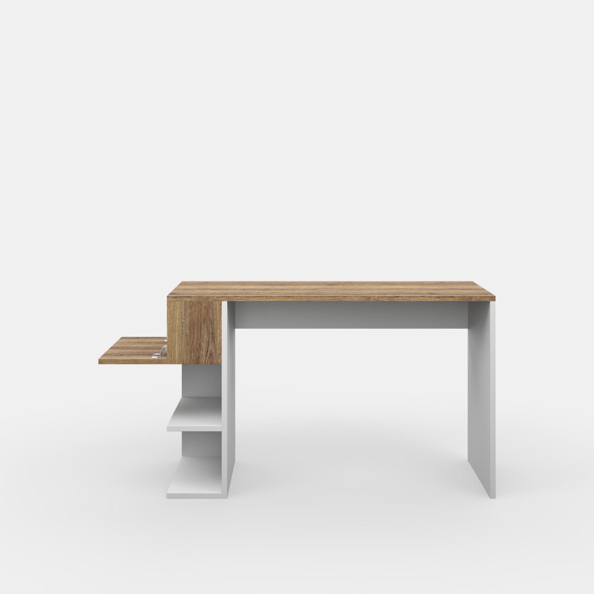 Ada Home Decor Furniture 3 Tier White Walnut Rigdon Modern Desk