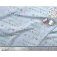 thumbnail image 2 of Soimoi Blue Rayon Fabric Welcome Little One Kids Print Fabric by the Yard 56 Inch Wide, 2 of 3