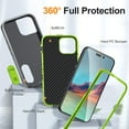 thumbnail image 3 of JTCASES Compatible with iPhone 14 Pro Max Case Heavy Duty Protective Rugged Phone Case, Full Body Anti-dust Shockproof Drop Proof Armor Durable Cover Case for iPhone 14 Pro Max 6.7 inch, Gray/Green, 3 of 9