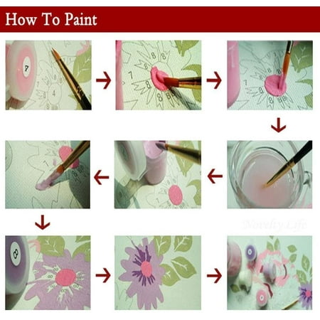 Diy Paint By Numbers For Adults Beginner Roses In Glass Dome Beauty And The Beast Enchanted Rose 16x Inches Number Painting Anti Stress Toys Wooden Framed Walmart Canada