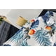 thumbnail image 3 of Camisas De Vestir Para Hombre Camisas florales hawaianas para hombre, camisas de algodón con botones para vacaciones tropicales en la playa con bolsillo (Sky Blue, XL), 3 of 6