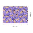 thumbnail image 3 of Bingfone Pugs And Flowers Door Mat 16"X24" Front Entrance Non-Slip Low Profile Washable For Entryway, 3 of 8