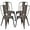 Bronze, variant on Metal Chairs Set of 4 for Dining Room Metal Bar Stools Metal Stool with Back Trattoria Chairs 18 Inch Seat Width Industrial Chair No Arms Tolix Stool 330LBS Weight Capacity,Bronze
