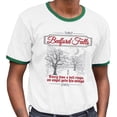 thumbnail image 2 of Bedford Falls Ringer Tee Shirt Unisex Small White/Kelly Green, 2 of 5