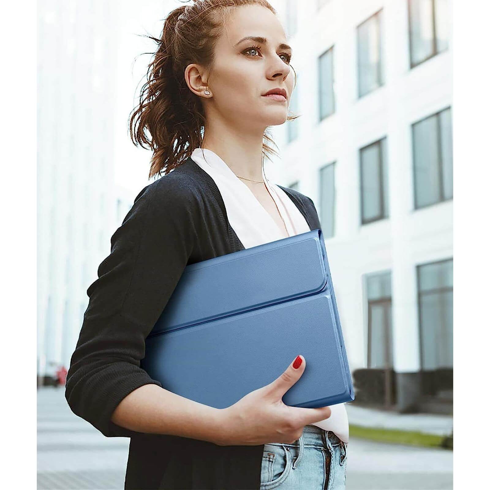 GEAK for iPad A16 11th 10th Generation Case with Keyboard, 7 Colors Backlit Detachable Folio Keyboard Cover with Pencil Holder for iPad 10th Gen 10.9 Inch/11th Gen 11 Inch, Blue
