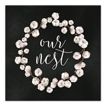 Creative Products Our Nest Cotton Wreath 36x36 Canvas Wall Art