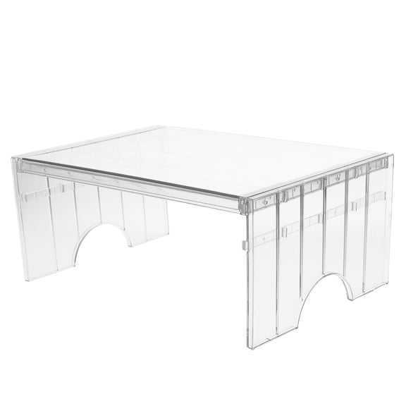 FOMIYES Transparent Stackable Refrigerator Shelf Divider Adjustable Organizer Rack for Home Kitchen Storage