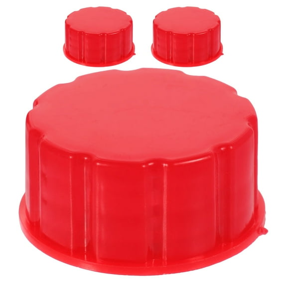 LOLIPPYY 3pcs Replacement Gas Caps Coarse Thread Red Rubber for Storage of Liquids