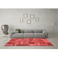 thumbnail image 3 of Ahgly Company Indoor Rectangle Abstract Red Contemporary Area Rugs, 2' x 5', 3 of 4