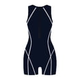 thumbnail image 4 of VJATTWR Womens Bathing Suits Women Ladies Swimsuit Boyshort Short Sleeve Rashguard Contrast Line Snorkel Surf Suit Sport Bathing Suit Get it Fast, 4 of 5
