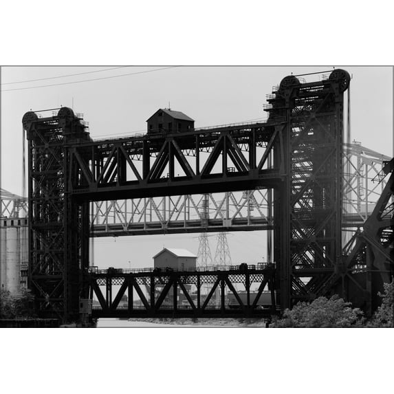 24"x36" Gallery Poster, Lake Shore and Michigan Southern Railroad Bridge No. 6