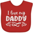 thumbnail image 3 of Inktastic I Love My Daddy with Hearts Boys or Girls Baby Bib, 3 of 4