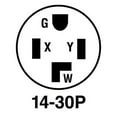 thumbnail image 5 of Legrand 3867CC5 Pass & Seymour Angle Plug for Dryers, Commercial Grade, 3-Pole, 30 or 50-Amp Configurable - Quantity 1, 5 of 5