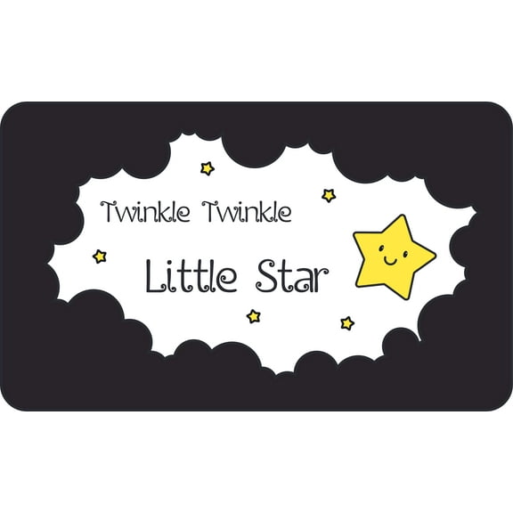 Sleepy Bedroom Twinkle Little Star Decors Wall Sticker Art Design Decal for Girls Boys Kids Room Bedroom Nursery Kindergarten House Fun Home Decor Stickers Wall Art Vinyl Decoration (12x20 inch)
