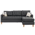thumbnail image 5 of Poundex Furniture 2 Piece Fabric Sectional Sofa Set in Blue Gray, 5 of 9