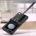 thumbnail image 4 of Case for Samsung Galaxy Z Flip5 2023,Protect PU Leather Cover with Wrist Strap Shockproof Protection Case (Black), 4 of 16