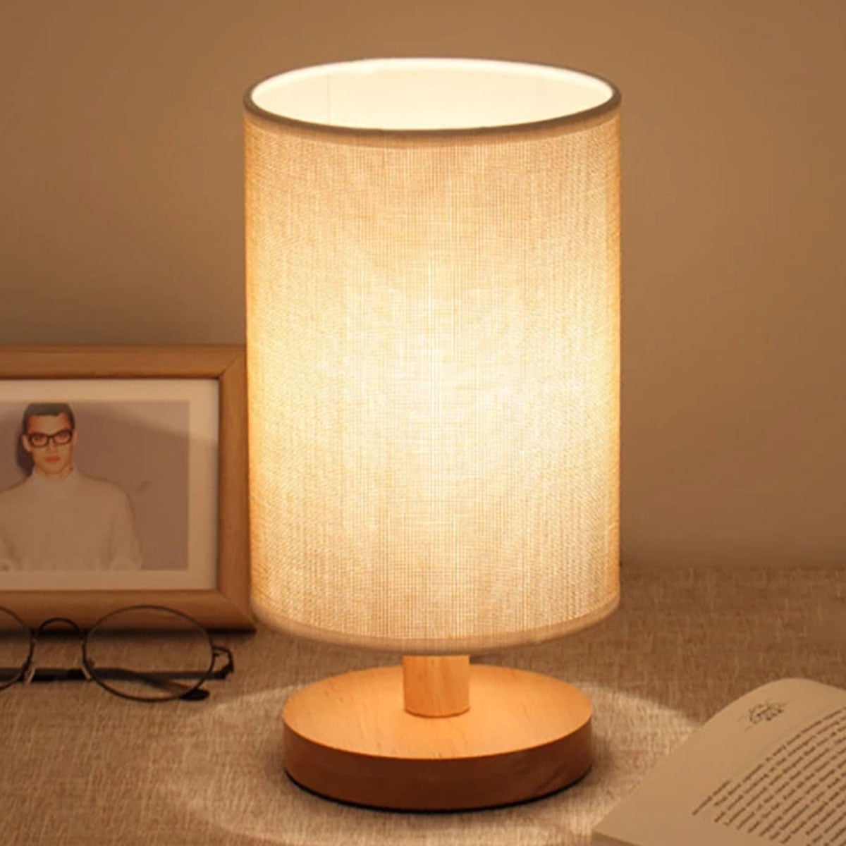 2 Wood TABLE LAMP BASE Hardwood Lamp Part  New/Old Stock 4 1/4" Natural #3 
