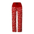 thumbnail image 5 of BLVB Women Christmas Pajama Pants Comfy Lounge Wide Leg Casual Stretch Palazzo Drawstring Pj Bottoms Pants S-2XL, 5 of 6