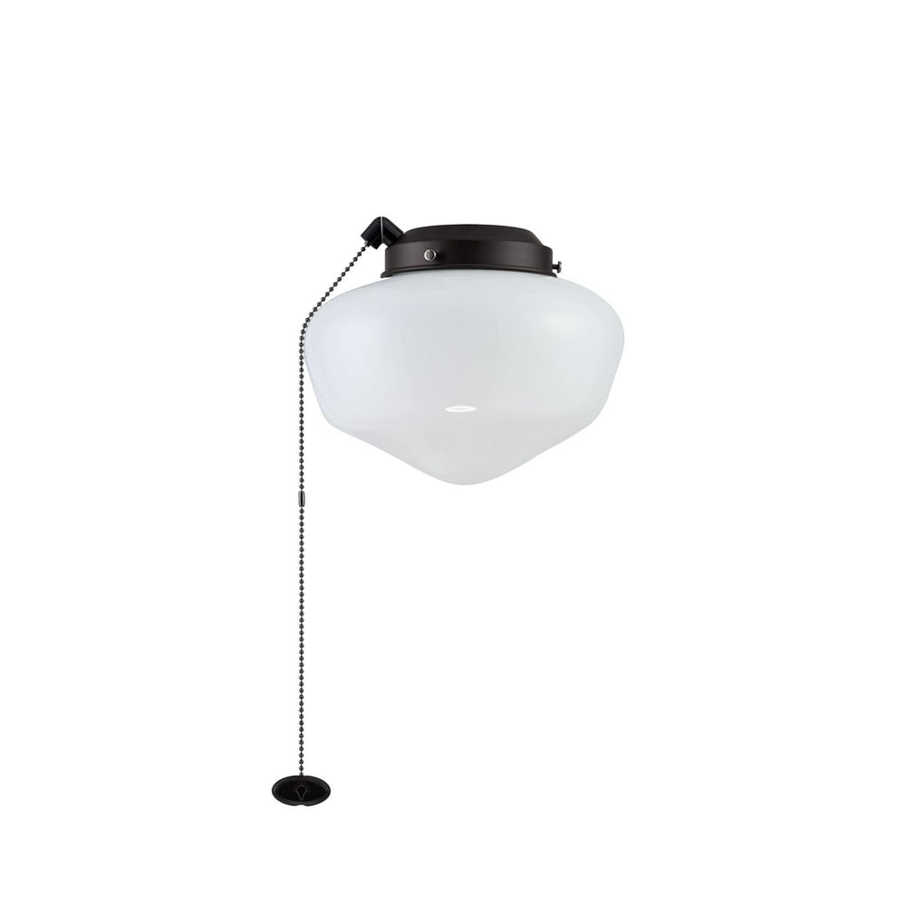 Better Homes & Gardens 6" White Glass Ceiling Fan Light Kit, 1 Light