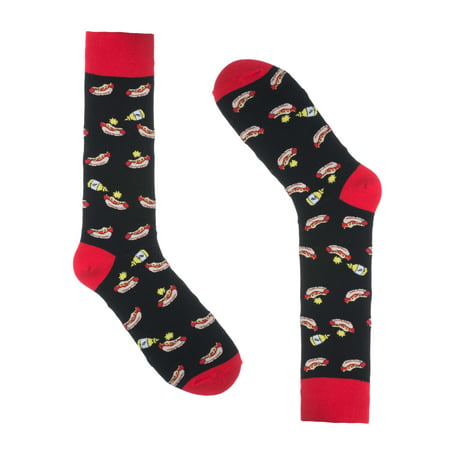 Novelty Socks for Men - Fun Colorful Dress Socks - Premium Cotton - Size 8-13 (One