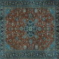 thumbnail image 1 of Ahgly Company Indoor Square Persian Light Blue Traditional Area Rugs, 3' Square, 1 of 4