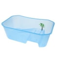thumbnail image 6 of Transparent Reptile Vivarium, 2 Feeding Tray and for Terrapin Tortoise Turtle Tank Aquarium - Blue, 6 of 10