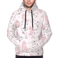 thumbnail image 4 of KLL Cute Piggy Ballerina Print Mens Hoodie Long Sleeve Casual Pullover Hooded Sweatshirt Fashion Drawstring Hoodies with Pocket-Large, 4 of 6