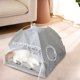 thumbnail image 5 of Tienda universal para mascotas para perros y gatos - Diseño de yurta plegable, lavable y semicerrada - Comodidad para todas las estaciones con cojín reversible - 3 colores, malla transpirable, 5 of 5