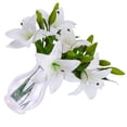 thumbnail image 1 of Flor artificial boda simulación nupcial decoración floral oficina en casa PVC flor falsa, blanco 5 Piezas Advancent HA000016-01B, 1 of 6