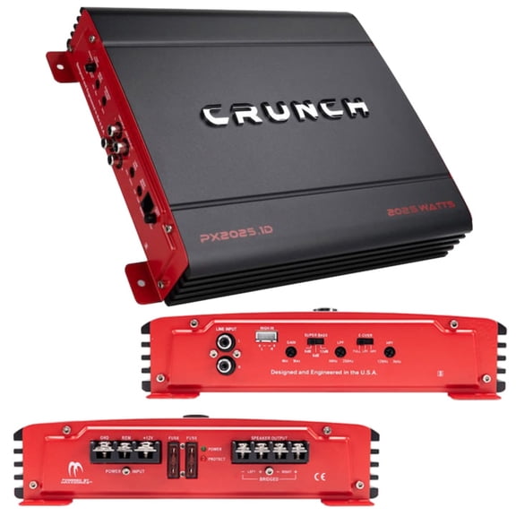 Crunch Audio PX20251D 4 Ohms 1 x 1010 @ 2 Ohms 1x 2025 @ 1 Ohms DClass Amplifier