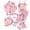 Pink, variant on Girls Pajama Set Dot Print Long Sleeve Collared Sleepwear and Loungewear Outfit for Kids Coffee 4 Years-5 Years