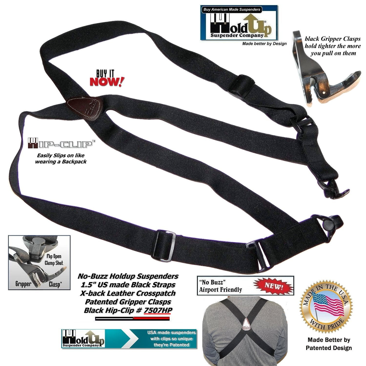 plastic clip suspenders