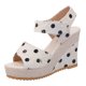 thumbnail image 4 of WILLBEST Sandalias Playa Moda Primavera Y Verano Sandalias De Mujer Suela Gruesa Tacón De Cuña Tacón Alto Boca De Pez Punta Abierta Transpirables Cómodas Lunares Gancho Estilo Casual, 4 of 6