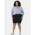 thumbnail image 2 of JMS Just My Size by Hanes Women's Plus Size Pull On Shorts with Pockets, Single and 2-Pack, 9” Inseam, Sizes 0X-4X, 2 of 5