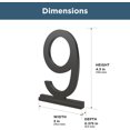 thumbnail image 4 of shiyou-Derby (1-Pack) "9" Modern Metal House Numbers for Customized System in Matte Black | Outside Number Plaque | Rust-Resistant, Personalized Address Sign, 4 of 4