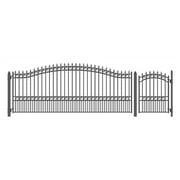 ALEKO London Style 16' Single Steel Driveway Gate with Pedestrian Gate