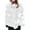 White, variant on WRKEKC Women's Solid Color Faux Fox Fur Coat Stand Collar Plush Mid-Length Thermal Insulated Winter Jacket Relaxed Fit Luxury Outerwear White XXL