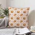 thumbnail image 6 of Fotbe Autumn Harvest Baskets Pattern Velvet Decorative Throw Pillow Covers with Elegant Piping, Soft Plush Cushion Cover for Sofa, Bed, Car, Office-18"x18", 6 of 8