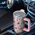 thumbnail image 6 of OBREWU French Bulldog Cute Bone Paw Print Tumbler with Handle and Lid,French Bulldog Cute Bone Paw Print 40oz Double Wall Vacuum Insulated Tumbler,Cups Gift for Women and Men, 6 of 7